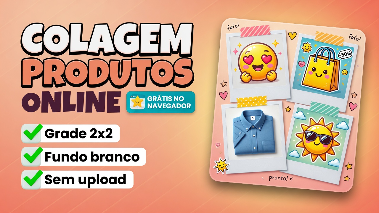 Colagem de produtos online