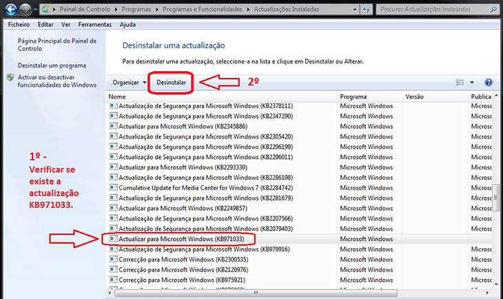 Cópia do Windows Não é Original Atualização KB971033