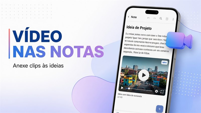 Como anexar vÃ­deo a uma nota no DicaNote